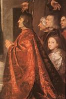 Titian - Madonna with Saints and Members of the Pesaro Family detail